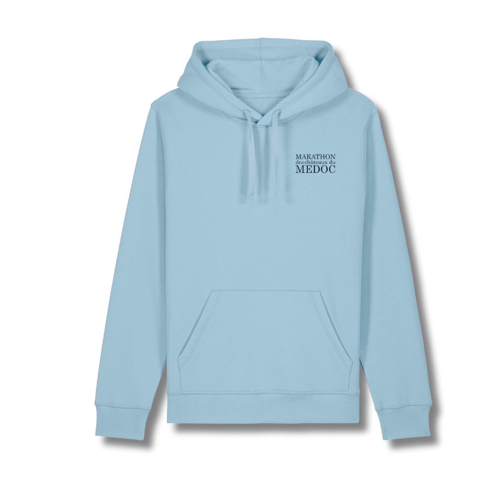 Sweat à capuche bleu ciel