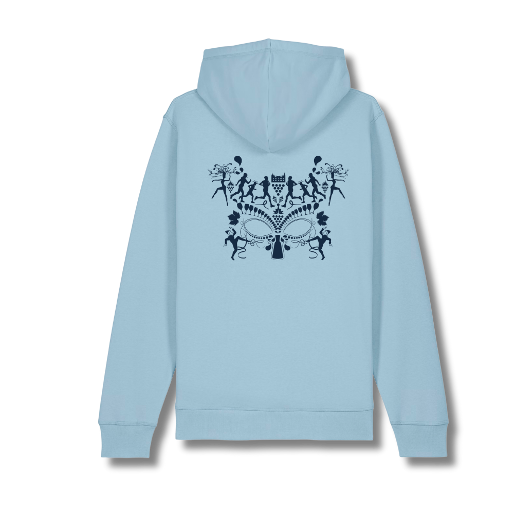 Sweat à capuche bleu ciel